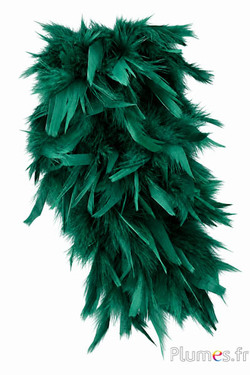 Boa piume di gallo - 10 cm - verde abete